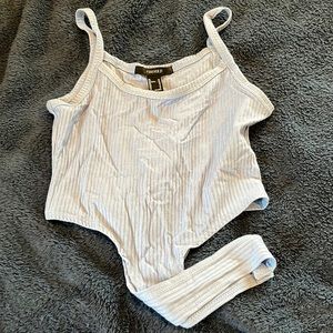 light blue forever 21 bodysuit